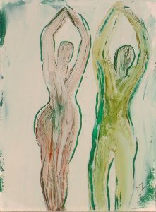 Courting - Mixed-media On Card - 15x11cm - Out Of The Day & Into The Night