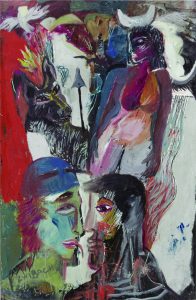Hunting The Bride - Mixed-media On Paper - 20x14cm