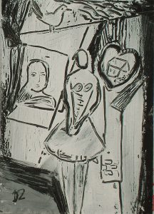 The Invitation - Mixed-media On Card - 15x11cm - Out Of The Day & Into The Night