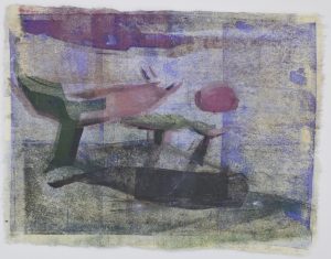 Abstract - Monoprint Chinese Tissue Paper - 30x23cm