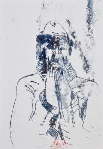 Oldman - Monoprint - 30x21cm