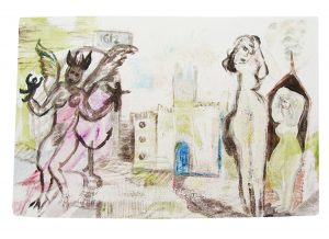 Passing On The Dark Power - Monoprint - 42x59cm
