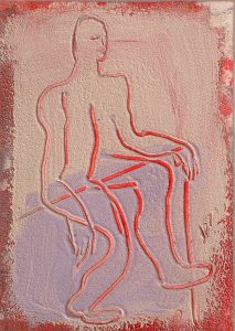Sitting Figure - Mixed-media - 15x10cm - House Of Dreams