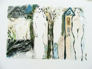 Statue Goddess 2 - Monoprint - 42x59cm