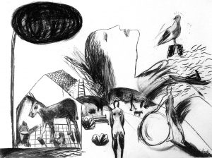 unfolding-song-charcoal-on-paper-108x140cm